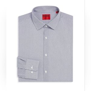 HUGO Men Mabel Micro Print Regular Fit Dress Shirt